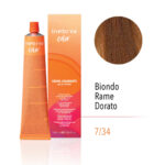 INEBRYA COLOR  7/34 - BLONDE GOLDEN COPPER  100 ML